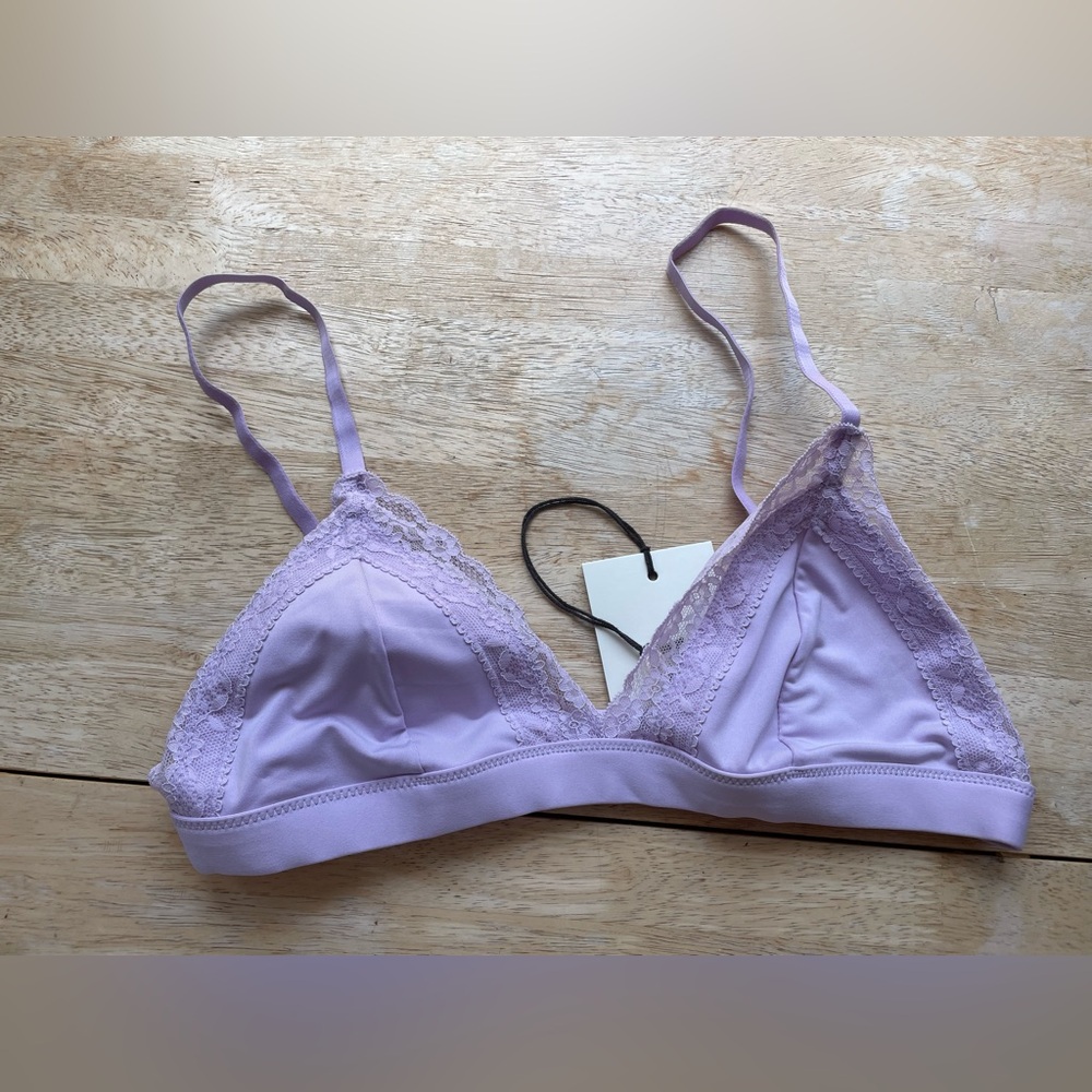 Spell Boudoir Lace Bralette in Lavender, Large, NWT